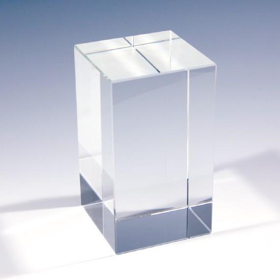 クリスタルガラス 140×80×80mm 特大 キューブ ブロック 透明 ディスプレイ 展示 サンド...