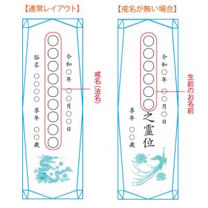 位牌 クリスタル位牌 3D彫刻 鳳凰 龍 スマ...の詳細画像3