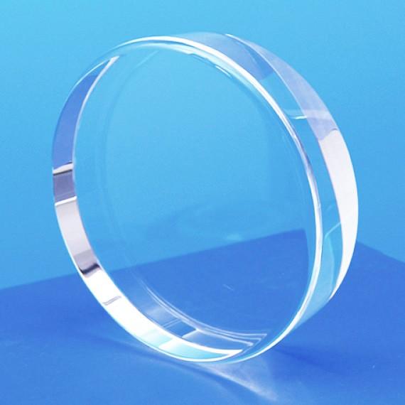 ペーパーウェイト クリスタルガラス 80φ サークル 丸 プレート 透明 クリア ディスプレイ 展示...