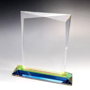 クリスタル 表彰楯 スクエア NKTR-0164-1（大） ホログラムコーティング レーザー彫刻 サンドブラスト用 ガラス素材｜ginzagift