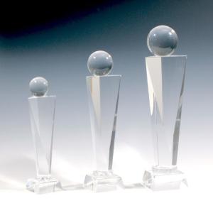 クリスタルトロフィー 水晶球 NKTR-1004-3（小） レーザー彫刻 サンドブラスト用 ガラス素材｜ginzagift