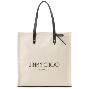 ジミー チュウ JIMMY CHOO トートバッグ LOGOTOTE NATURAL/BLACK｜ginzahappiness