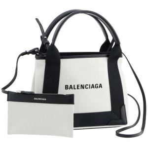 バレンシアガ BALENCIAGA ハンドバッグ NAVY CABAS XS AJ 390346 WHITE BLACK｜ginzahappiness