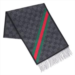 グッチ GUCCI マフラー 570603-3G200 LEAD/DARK GREEN｜ginzahappiness