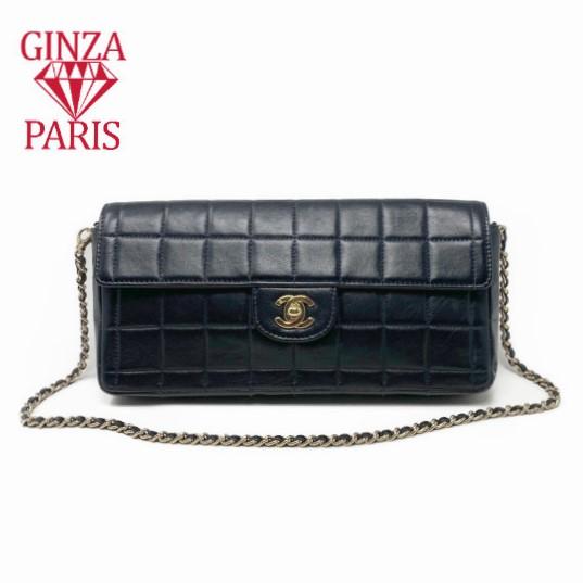 シャネル  CHANEL  チョコバー  チェーンショルダーバッグ  ラムスキン  ゴールド金具