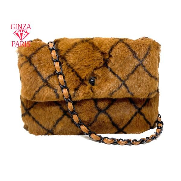 シャネル　CHANEL  シャネル　ラパン　マトラッセ  チェーンショルダーバッグ　ラビットファー