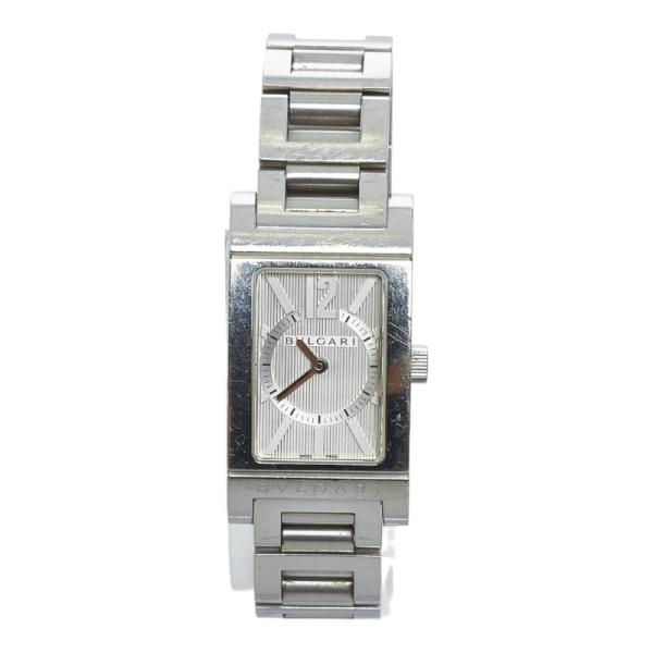 ブルガリ レッタンロゴ 腕時計 RT39S クオーツ ホワイト文字盤 ステンレススチール レディース...