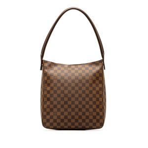 ルイ ヴィトン ダミエ ルーピングGM スペシャルオーダー ショルダーバッグ ハンドバッグ N51144 ブラウン PVC LOUIS VUITTON 【中古】｜ginzaparis2