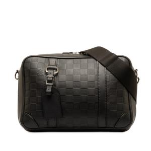 ルイ ヴィトン ダミエ アンフィニ シリウス メッセンジャー ショルダーバッグ N45286 ブラック PVC レザー LOUIS VUITTON 【中古】｜ginzaparis2