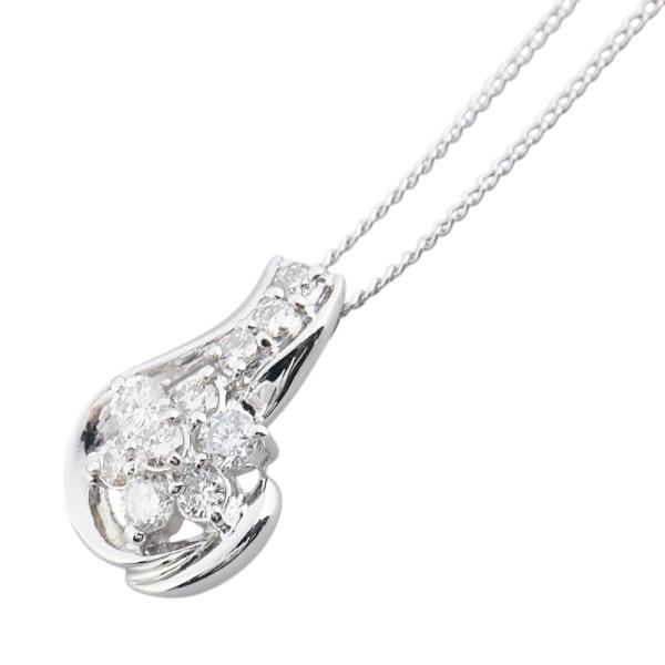 Pt900 プラチナ Pt850 プラチナ ダイヤ0.50ct フラワー 花 モチーフ ペンダントネ...
