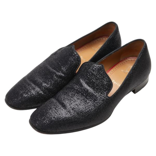 クリスチャンルブタン オペラシューズ ドレスシューズ サイズ：41 1/2 ブラック キャンバス メ...