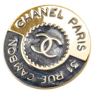 CHANEL】シャネル デザイン・ブローチ ロケット ブラスチック×シルバー