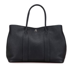 エルメス ガーデンパーティPM トートバッグ ブラック シルバー金具 ネゴンダ レディース HERMES 【中古】