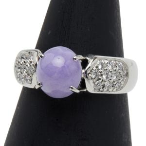 Pt850 プラチナ ルビー0.52ct ダイヤ0.11ct リング 指輪 レディース 10