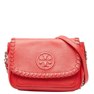 トリーバーチ チェーンショルダーバッグ レッド レザー レディース Tory Burch 【中古】
