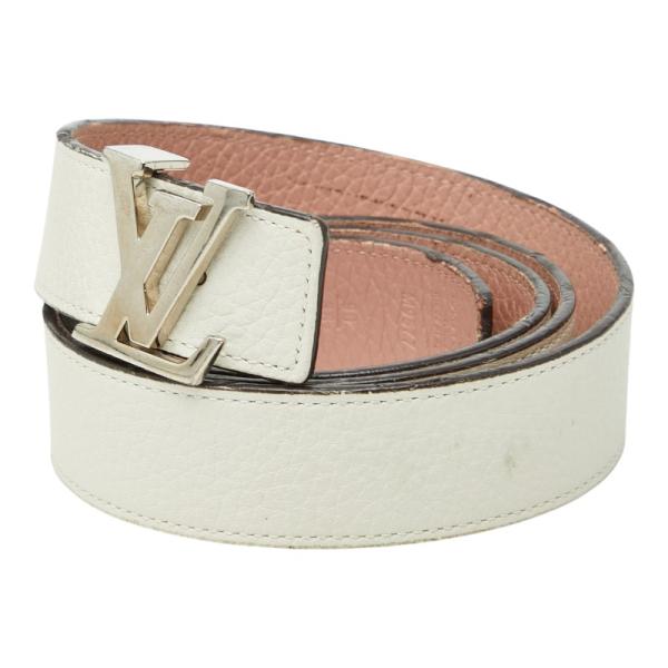 ルイ ヴィトン サンチュール LV シャープ ベルト サイズ：90/36 M9577 ホワイト ピン...