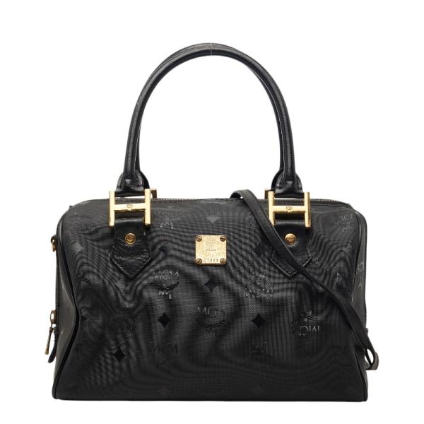 エム シー エム ヴィセトス ハンドバッグ ショルダーバッグ 2WAY ブラック ナイロン レザー ...