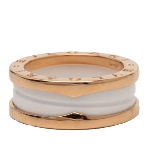 BVLGARI（ブルガリ） 指輪 K18PGxホワイトセラミック B.zero1 ビー