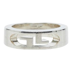 グッチ ダブルG ロゴ GG リング 指輪 SV925 シルバー レディース GUCCI 【中古】