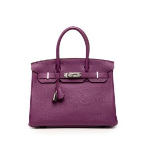 【極美品】 SAINT LAURENT ハンドバッグ クロコ型押し パープル 紫 ASUS（エイスース） サンローラン クロコ型押し ウェストハリウッド