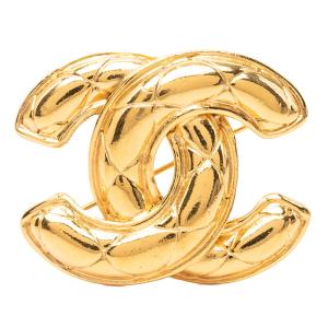 CHANEL（シャネル） ロゴプレート ココマーク ブローチ ゴールド