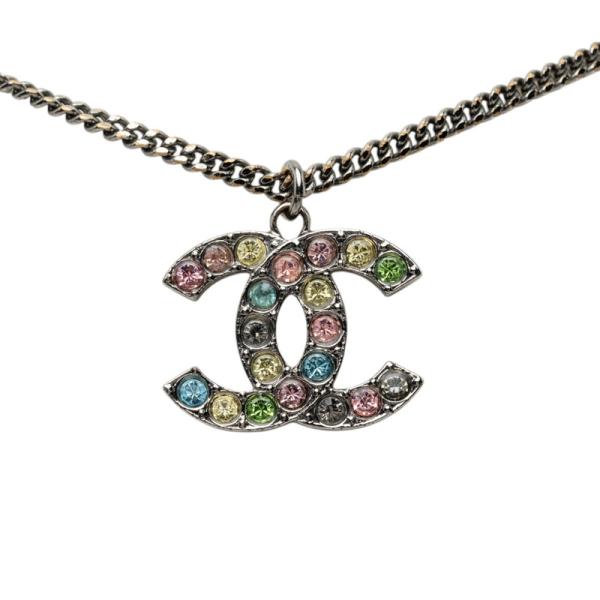 シャネル ココマーク ネックレス 05A シルバー メタル ラインストーン レディース CHANEL...