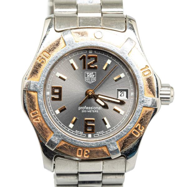タグホイヤー プロフェッショナル 腕時計 WN1351 クオーツ グレー文字盤 ステンレススチール ...