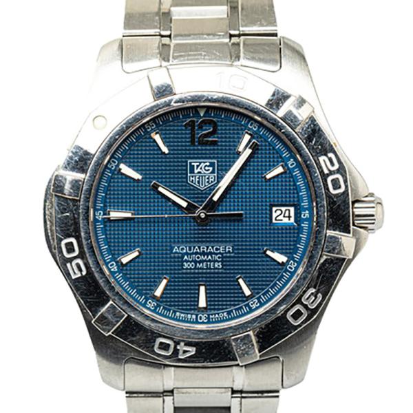 タグホイヤー アクアレーサー 腕時計 WAF2112-0 自動巻き ブルー文字盤 ステンレススチール...