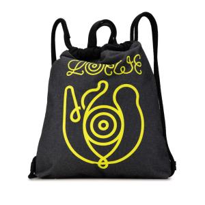 CELINE（セリーヌ） 巾着 ブラック コットン キャンバス 黒