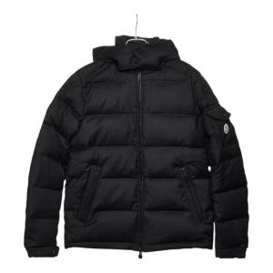 モンクレール モンジュネーブル MONTGENEVRE ダウンジャケット ダウンパーカ サイズ3 ブラック ウール ナイロン メンズ MONCLER 【中古】