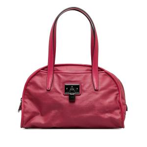 ロエベ ハンドバッグ ピンク ナイロン レザー レディース LOEWE 【中古】｜ginzaparis2