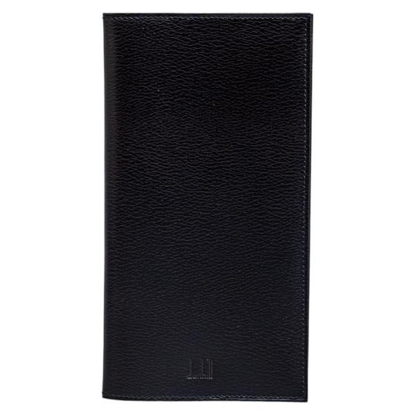 ダンヒル ロゴ 手帳カバー アドレス帳 ブラック レザー レディース Dunhill 【中古】