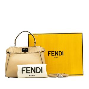【極美品】FENDI ターンロック　セレリア　ピーカブー　べっ甲　ベルト　ロゴ フェンディ バッグ 新作 2024 ピーカブー スモール セレリア バッグ