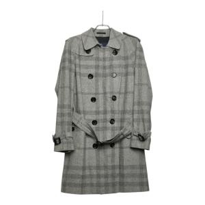 【XL相当】BURBERRY　トレンチコート　ライナー付き　チェック　グレー BURBERRY（バーバリー） ノバチェック柄ウールライナー付き トレンチ