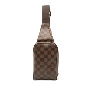 ルイ ヴィトン ダミエ ジェロニモス ボディバッグ ウエストバッグ ショルダーバッグ N51194 ブラウン PVC レザー LOUIS VUITTON 【中古】