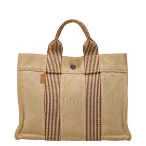 美品【エルメス】ボラボラ トートPM　キャンバス ハンドバッグ　フールトゥ HERMES（エルメス） ボラボラPM トートバッグ ハンドバッグ ブルー
