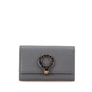 ブルガリ BVLGARI ジッピーコンパクトウォレット インフィニートゥム 二つ折り財布 レザー ブラック ゴールド金具 ほぼ未使用 ユニセックス【中古】 BVLGARI（ブルガリ） ジッピーコンパクトウォレット インフィニー