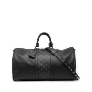 ルイ ヴィトン タイガラマ キーポルバンドリエール 50 ボストンバッグ ショルダーバッグ 2WAY M53763 ノワール LOUIS VUITTON 【中古】