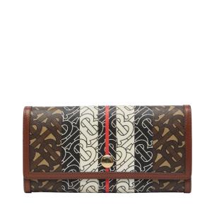 レ*ン様 未使用品　BURBERRY TB モノグラムパターン長財布 ブラウン/ BURBERRY（バーバリー） TBモノグラム 長財布 ブラウン ブラック PVC
