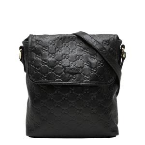 グッチ グッチシマ 斜めかけ ショルダーバッグ 223666 ブラック PVC レザー レディース GUCCI 【中古】