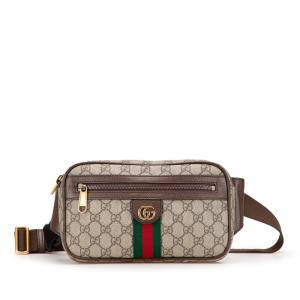 グッチ GGスプリーム オフィディア ベルトバッグ ボディバッグ 574796 ベージュ ブラウン PVC レザー レディース GUCCI 【中古】