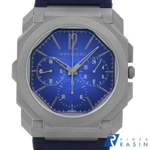 ブルガリ オクト フィニッシモ クロノグラフ GMT 103889 中古 メンズ 腕時計 0K2VBVAU0001