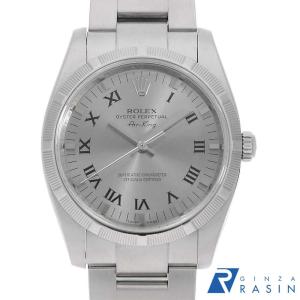 ロレックス オイスターパーペチュアル エアキング 114210 グレー センターローマ Z番 中古 メンズ 腕時計 06N2ROAU0263