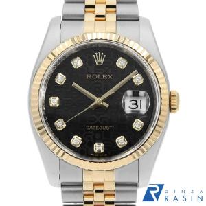 ROLEX（ロレックス） デイトジャスト 10Pダイヤ 16234G ブラック S番