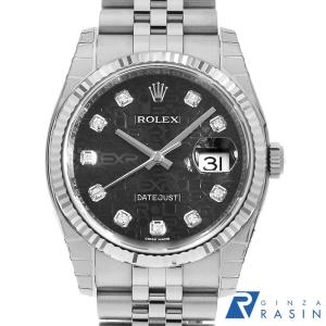 ROLEX（ロレックス） デイトジャスト 10Pダイヤ 116234G ブラック 5列