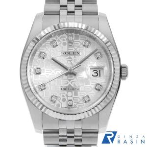 ROLEX（ロレックス） デイトジャスト 10Pダイヤ 69174G シルバー 彫り
