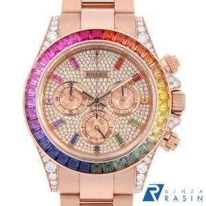 ロレックス コスモグラフ デイトナ レインボーサファイア 116595RBOW ダイヤモンド ランダム番 中古 メンズ 腕時計 10NZROAU2180