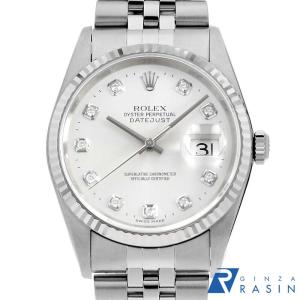 ROLEX（ロレックス） デイトジャスト 10Pダイヤ 16234G シルバー 彫り