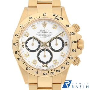 ロレックス コスモグラフ デイトナ 8Pダイヤ 16528G ホワイト S番 中古 メンズ 腕時計 16F4ROAU4366