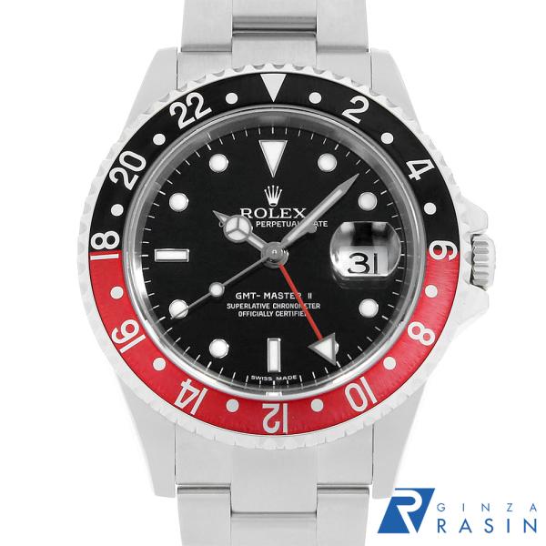 ロレックス GMTマスターII 16710 ブラック スティックダイアル D番 中古 メンズ 腕時計